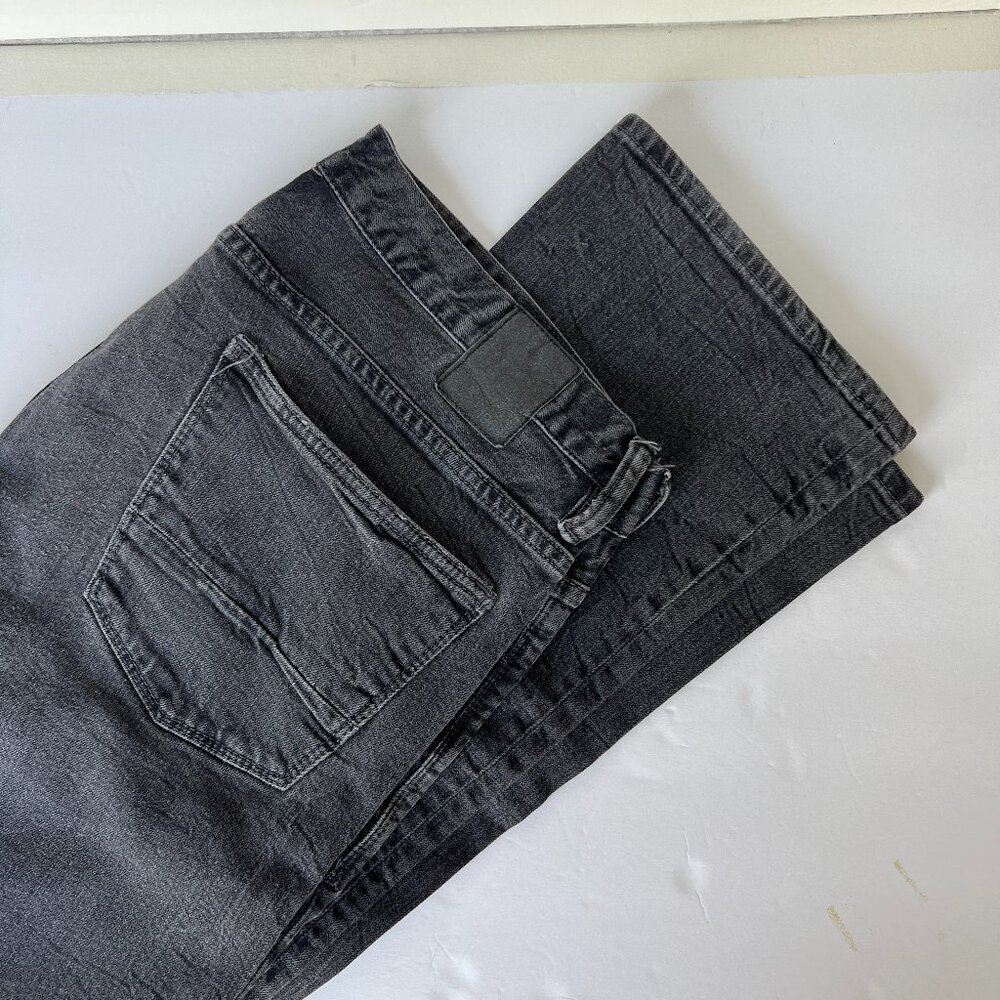 GAP 1969 Mens Size 34x34 black wash button fly distressed denim jean